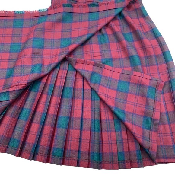 The Edinburgh Woollen Mill Made in Great Britain 100% New Wool Plaid Wrap Skirt - Picture 4 of 7